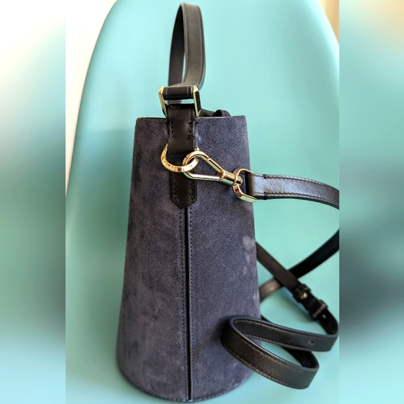 Kate Spade bucket bag in blue suede - Picture 4 of 10